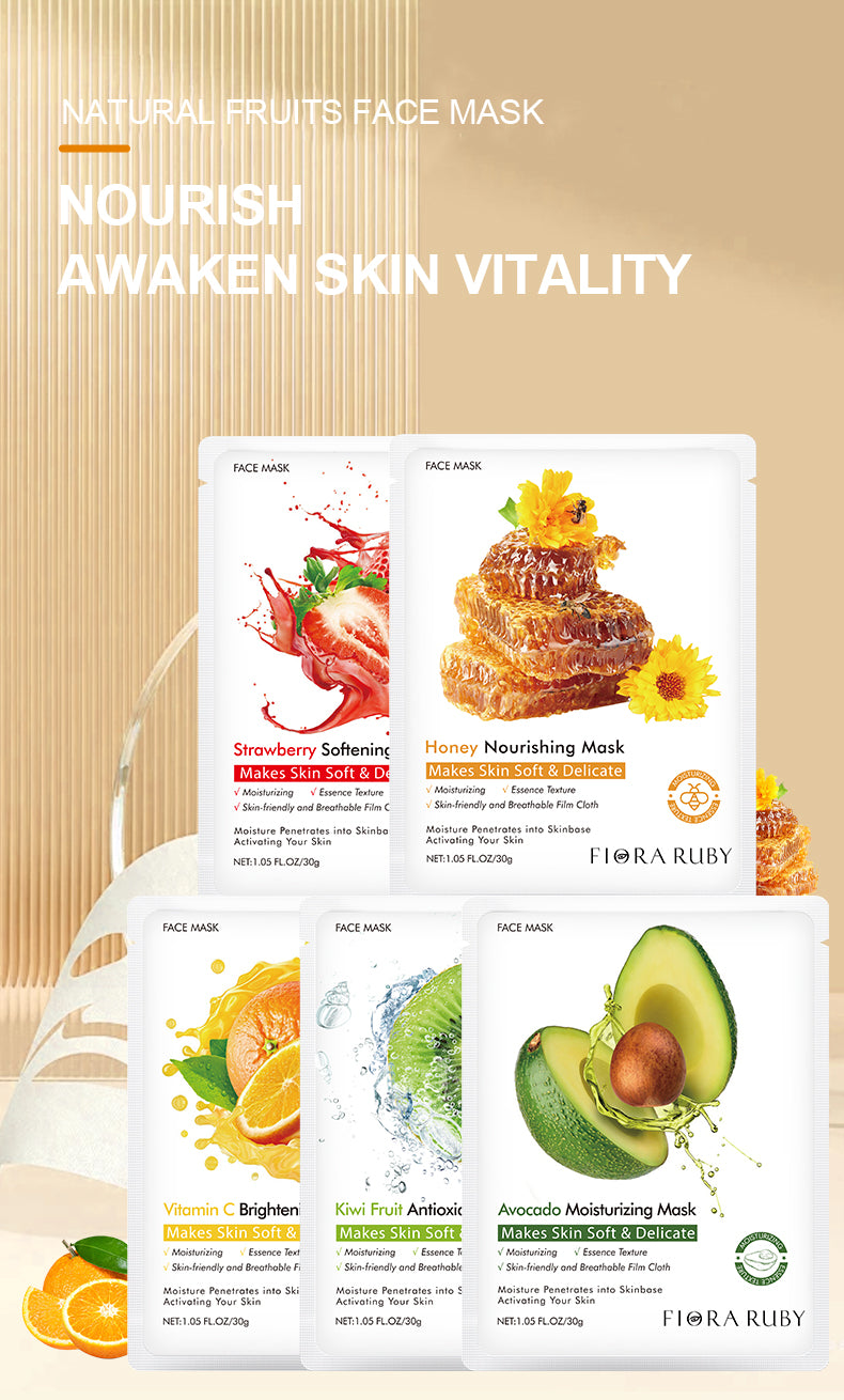 Flora Ruby Natural Fruits Facial Mask