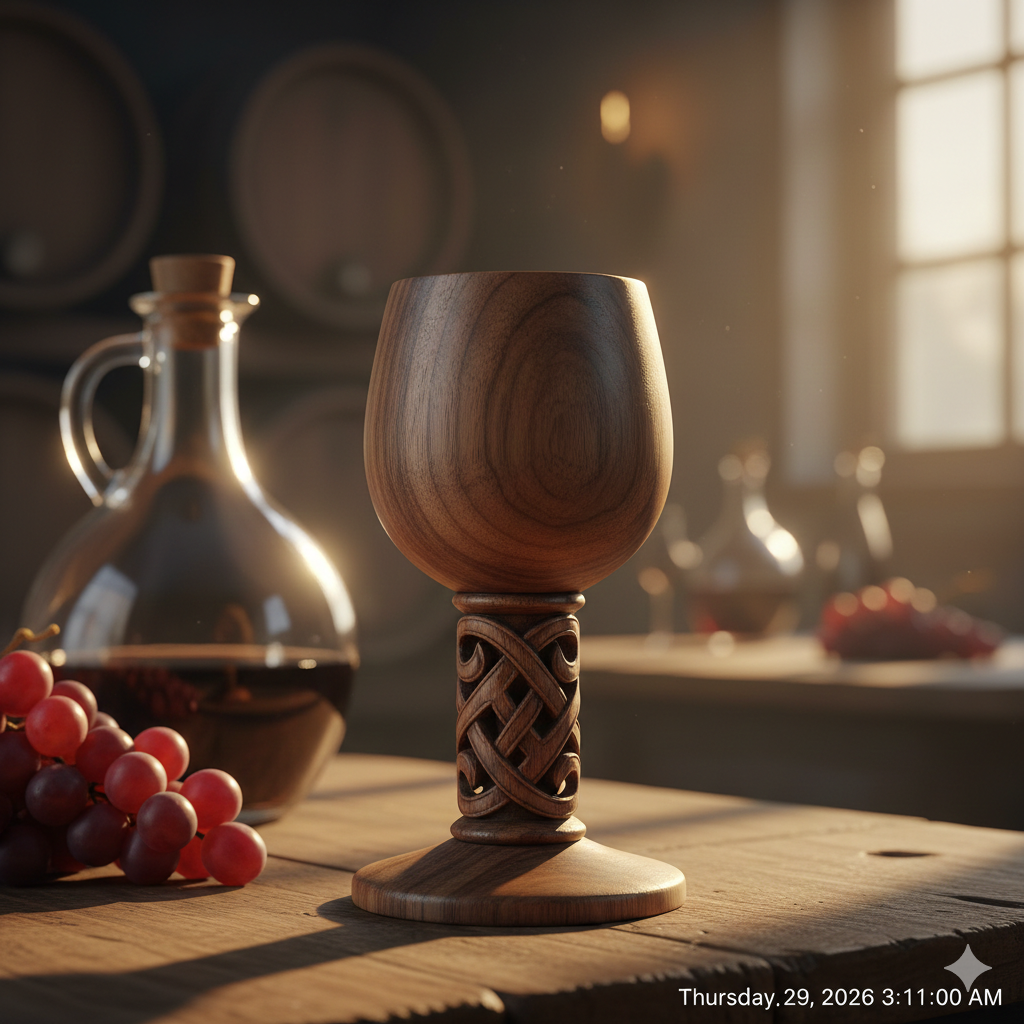 Hand-Carved Wine Cup