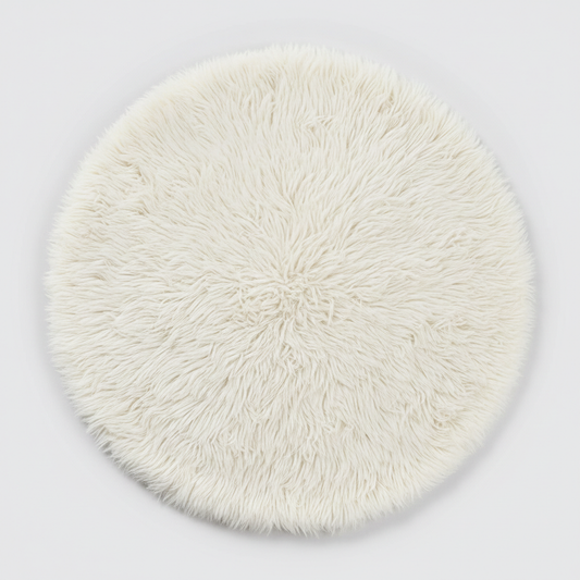 Faux Rabbit Fur Rug (0.9m × 0.9m circle)